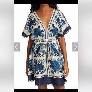NWT Farm Rio Tropical Tiles Dress